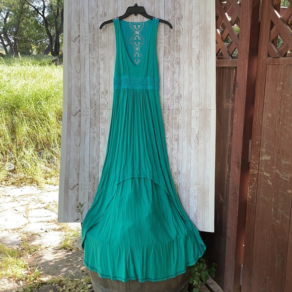 Green Dragon | Dresses | High Low Maxi Dress With Beautiful Crochet Detail  | Poshmark